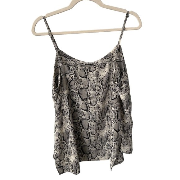 Mod Ref Snakeskin Camisole Women L Gray Multi Animal Print Polyester Lightweight - Picture 2 of 9